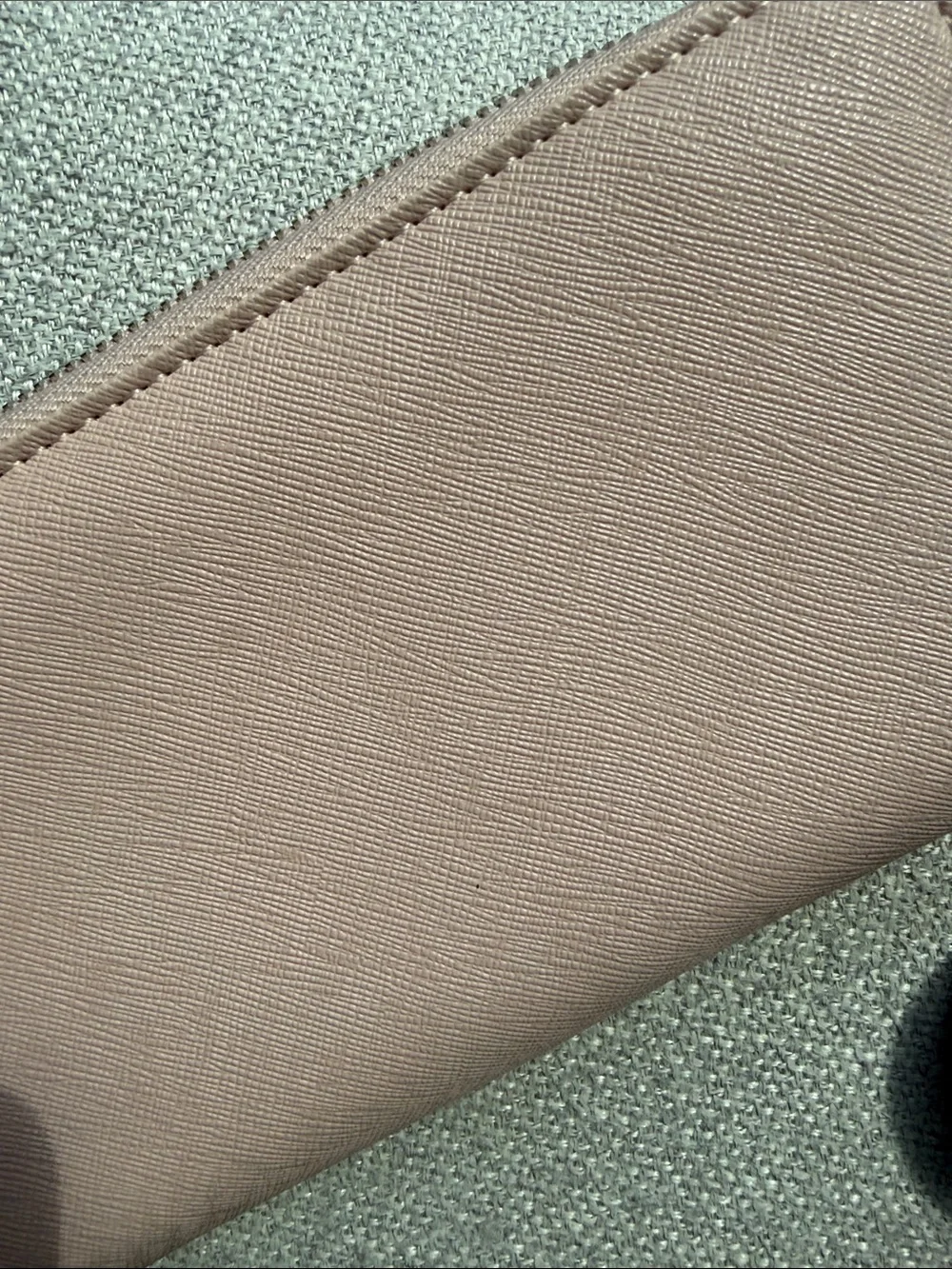 GUESS Pink Zip-Around Wallet with Logo